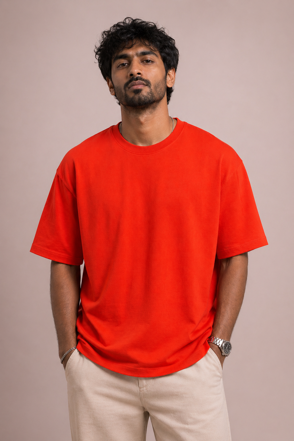 RED SOLID T-SHIRT