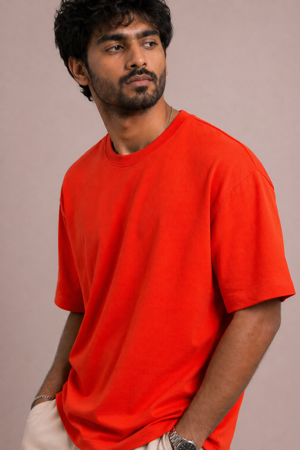RED SOLID T-SHIRT