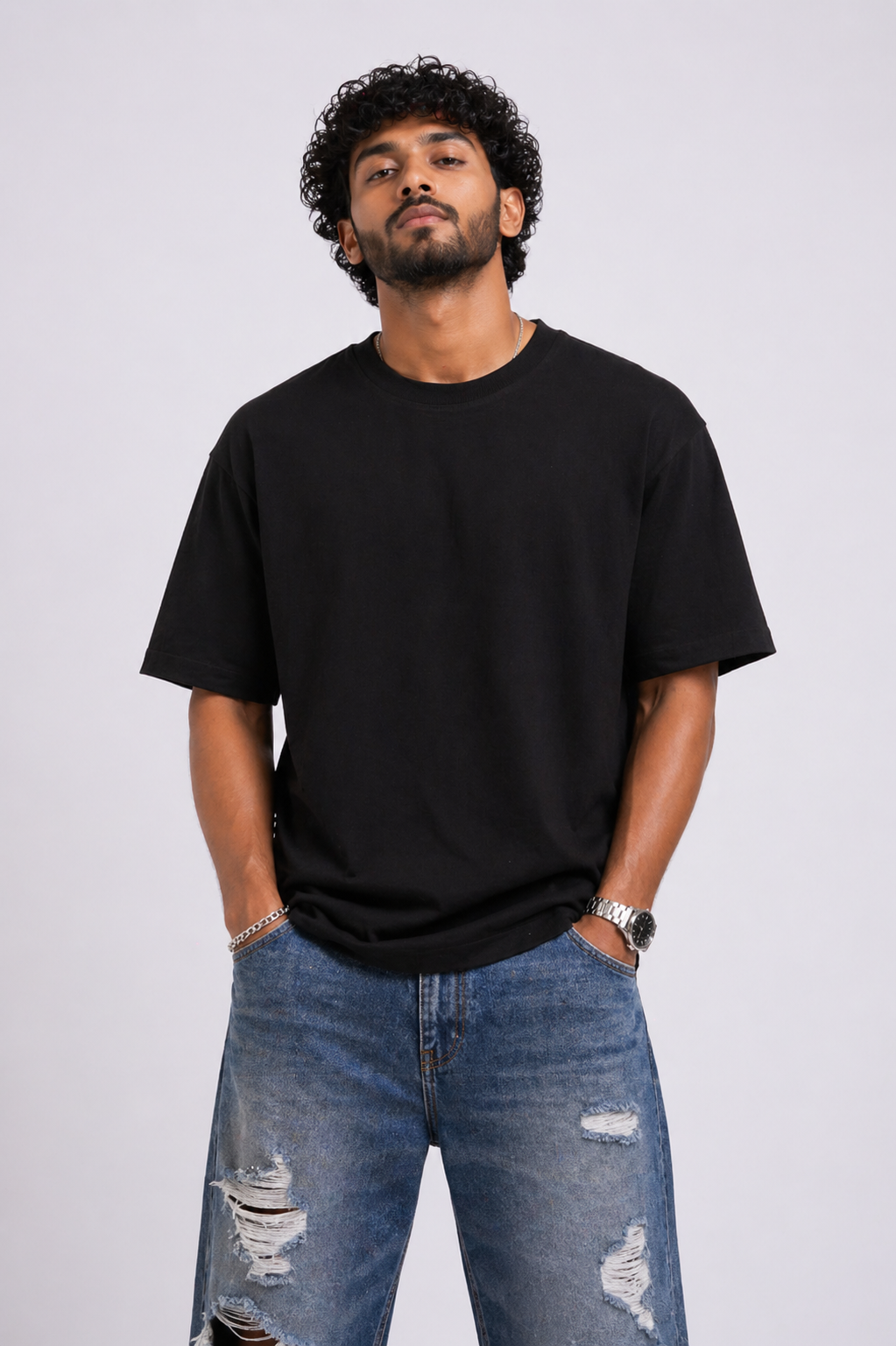 BLACK SOLID T-SHIRT